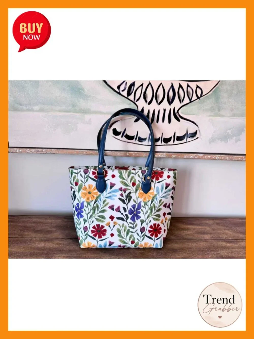 Nylon Tote Bag with Zipper and Pockets, Waterproof